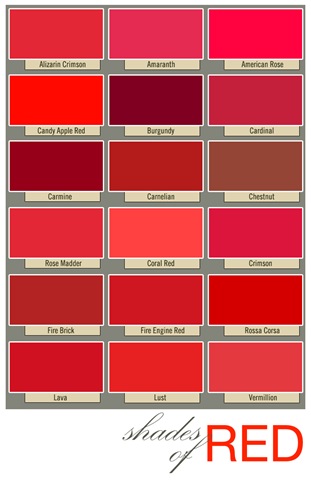 shades of red